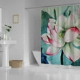 thumbnail image 3 of Coolnut Shower Curtain Set with Hooks Lotus Flower and Seed Pod Polyester Waterproof Bath Curtain 60" x 72", 3 of 6