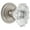Satin Nickel, variant on Grandeur 820164 Circulaire Solid Brass Rose Privacy Door Knob Set - Brass