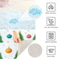 thumbnail image 3 of 2 Piece Bath Mat Set with U-Shaped Toilet Mat and Rectangle Bath Rugs Non Slip Machine Washable Bathroom Mats Christmas Trees and Colorful Balls, 3 of 7