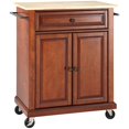thumbnail image 1 of Crosley Natural Wood Top Portable Kitchen Cart in Cherry, 1 of 6