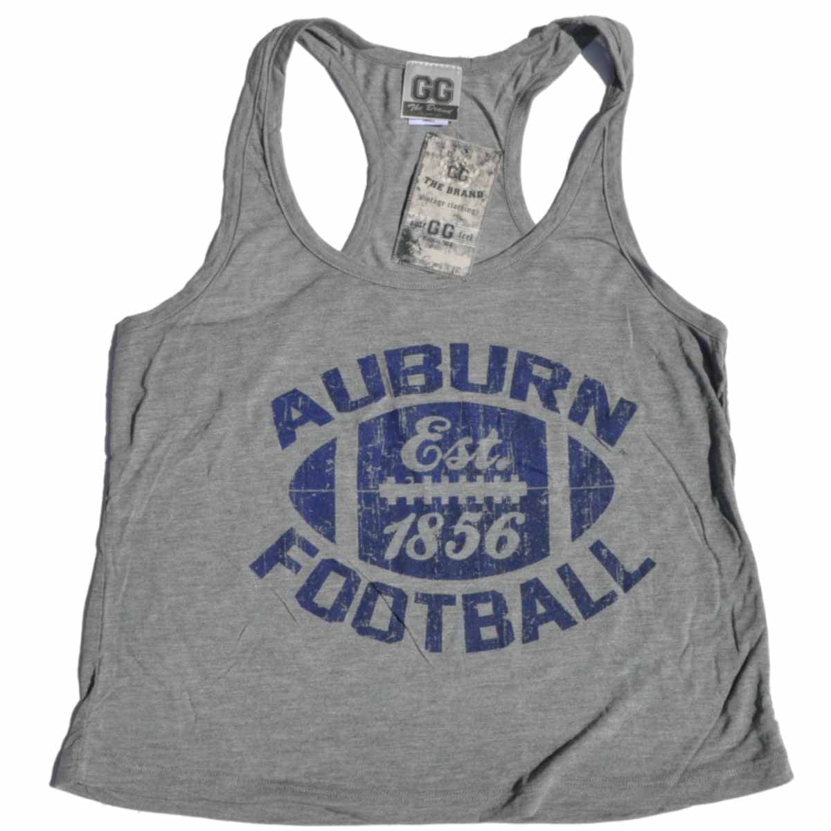 Auburn Tigers GG Women Gray Football Performance Loose Dance Tank Top by
