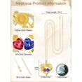 thumbnail image 4 of Taioiat Birthstone Necklace for Women Double Sunflowers and Birthstones with Engraving Gold Plated Jewelry Valentines Day Birthday Gifts for Women Best Friend Friendship, 4 of 7