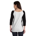 thumbnail image 3 of Inkmeso T-Shirt Raglan à Blocs de Couleur pour Femmes à Manches Trois-Quarts, T-Shirt de Baseball, Haut de Maillot de Sport Décontracté, 3 of 8