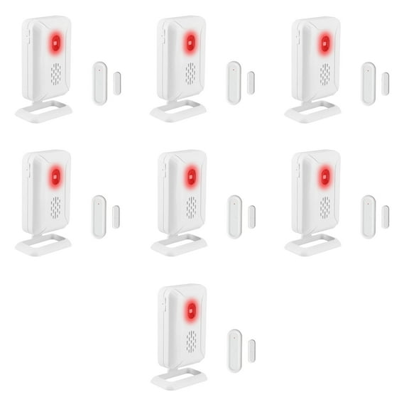 NineLeaf Door Sensor Chime,Wireless Doors Chime,Wireless Door Open Sensor,918ft Transmission Distance,Anti-theft,4 Volume Levels 36 Chime Tunes,Easy installation,for home, shop,fridge,office,7PK
