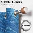 thumbnail image 6 of Outdoor Curtains for Patio Waterproof, Blue Ombre Coastal Windproof Pravicy Outside Porch Blackout Curtain, Summer Nautical Beach Ocean Seaside Sun Blocking Grommets Curtains for Cabana 54"x95", 6 of 9