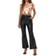 thumbnail image 2 of INSPIRAR CHIC Blusas Cortas de Manga Corta con Cuello Mock Metálicas para Mujeres L Champagne, 2 of 6