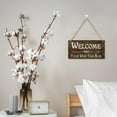 thumbnail image 5 of Welcome Please Wear Your Mask Hanging Wood Plaque Door Wall Rustic Wooden Autumn Porch Sign For Front Door Home Living Room Garden Harvest Thanksgiving 12" X 6", 5 of 7