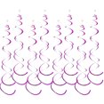 thumbnail image 2 of ZheElen 6piece Swirl Pendant For Graduation Celebration Exquisite Craft Wide Application PVC Birthday Star Spiral Pendant Purple 27.5inch 5Set, 2 of 5