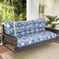 thumbnail image 5 of SDJPOI 2-3 Seater Porch Swing Replacement Cushion, Thicken 4" Waterproof Outdoor Bench Cushions with Backrest for Outdoor Furniture, 5 of 8