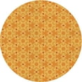 thumbnail image 1 of Ahgly Company Indoor Round Patterned Neon Orange Area Rugs, 7' Round, 1 of 6