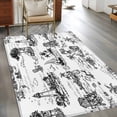 thumbnail image 2 of Coastal Nautical Area Rugs 3'x5', Washable Small Throw Rugs for Living Room Bedroom, Summer Ocean Sea Corals Palm Trees Indoor Outdoor Rug Non-Slip Low Pile Carpet Runner Reversible Floor Mats, 2 of 8