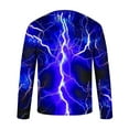 thumbnail image 3 of Tawop T Shirts for Men Crew Neck Long Sleeve Pullover Graphic Blue L, 3 of 5