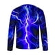 thumbnail image 5 of Blusas y camisas de manga larga con cuello redondo para hombre Camisa con estampado de luces Cuello redondo Manga larga Jersey Camiseta estampada Blusa para hombre Blusa, 5 of 5