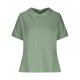 thumbnail image 4 of Nueva blusa con solapa para mujer - Top holgado informal de manga corta - Diseño irregular con encaje entretejido, 4 of 6