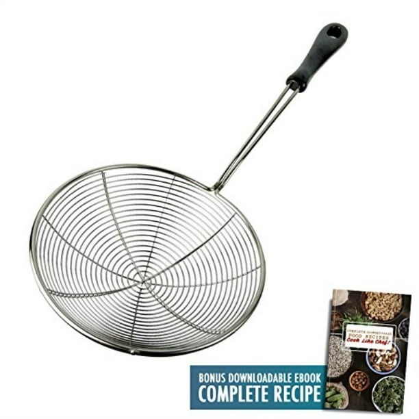 Spider Kitchen Strainer 6 3 Food Skimmer Ladle Premium 304 Stainless Steel Cooking Utensils Wire Net Asian Wok Colander Frying Walmart Com Walmart Com