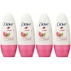 Dove Antiperspirant Deodorant Roll-On, Pomegranate/Lemon Verbena, 1.7Oz, 4 Pack
