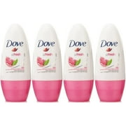 Dove Antiperspirant Deodorant Roll-On, Pomegranate/Lemon Verbena, 1.7Oz, 4 Pack