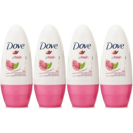Dove Antiperspirant Deodorant Roll-On, Pomegranate/Lemon Verbena, 1.7Oz, 4 Pack