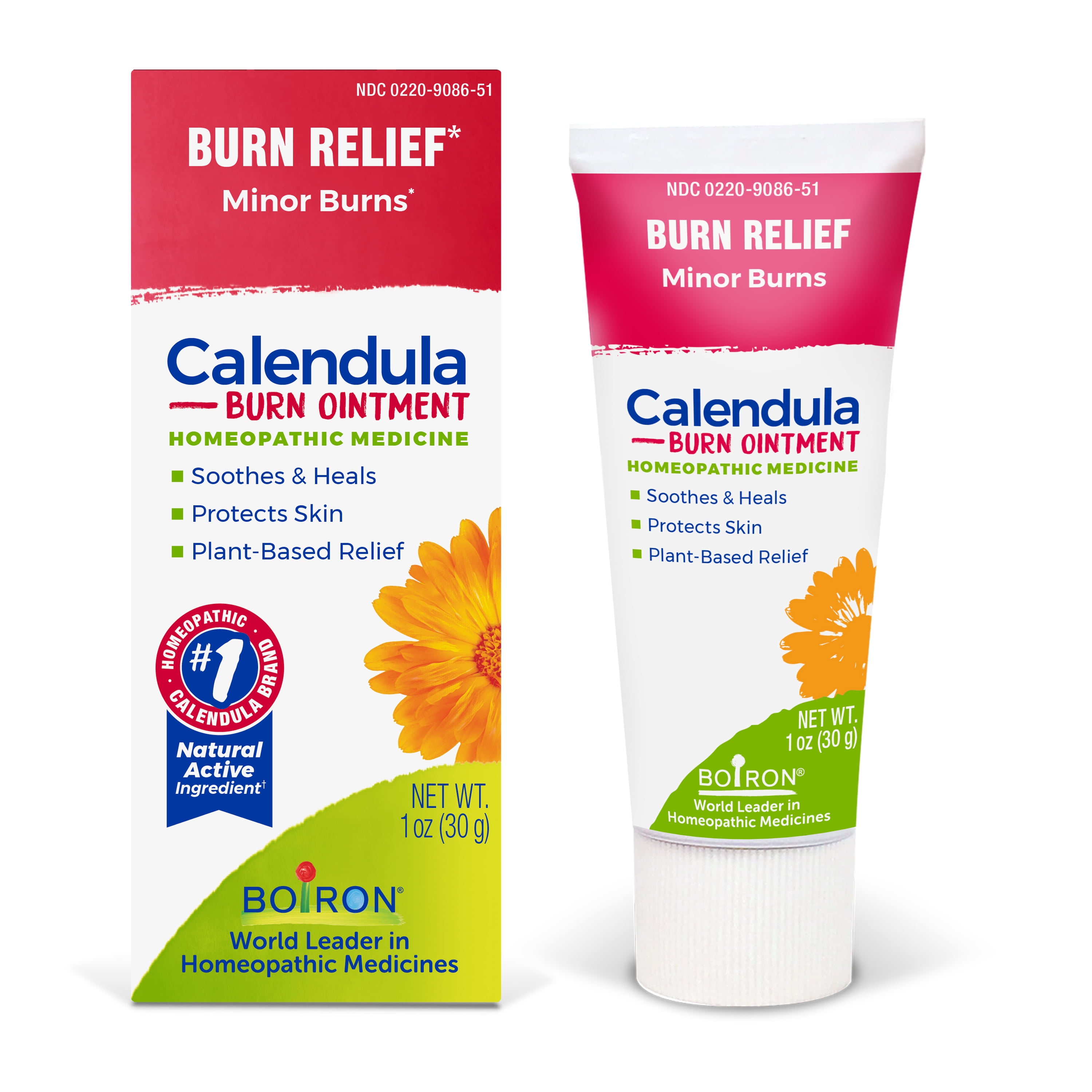 Boiron Calendula Burn Ointment, Homeopathic Medicine for Burn Relief, Minor Burns, 1 oz