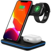 3 in 1 True Wireless Charger. Wireless Charging Station for iWatch 6/SE/5/4/3/2, iPhone 11/12/12