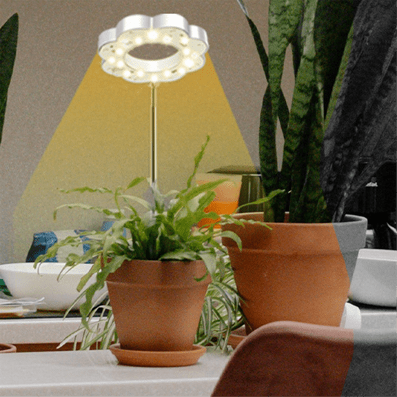 Plant Grow Lights for Indoor Plants, Full Spectrum LED Light with Detachable Stand, Growing Auto Timer
