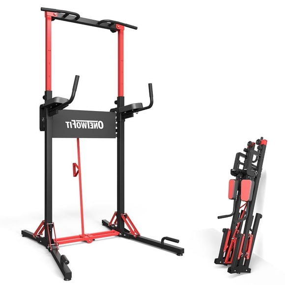 Power Tower ONETWOFIT plegable y ajustable para dominadas y fondos