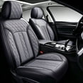 thumbnail image 3 of Fit for Volkswagen Touareg 2011 Seat Cover, PU Leather Full Set of 5 Seats Retain Seatbelt Port Waterproof, Gray Car Seat Covers, Protect Car Seats, 3 of 6