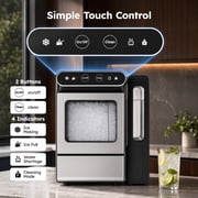 Simzlife Countertop Nugget Ice Maker, 26 Lbs/24H Chewable Sonic Ice, Self-Cleaning Ice Machine, 2.65L Water Tank