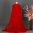 thumbnail image 2 of Byfri Sheer Chiffon Long Flowing Hoodless Outerwear for Weddings & Themed Events 150cm Red, 2 of 7