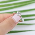 thumbnail image 3 of 1Ct Lab Created Diamond Round Cut Solitaire Ring 14k White Gold Plated, 3 of 3