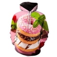 thumbnail image 4 of Sudadera con capucha con estampado 3D de postres de chocolate y donas para hombre y niño, moda urbana, manga larga, unisex, para invierno, estilo Harajuku, 4 of 4