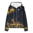thumbnail image 3 of LOVZFMLL Vestes pour Femmes Imprimé de Noël Poche Zippée Manches Longues Sweat à Capuche, 3 of 4