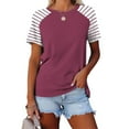 thumbnail image 1 of SDNall Womens Short Sleeved Shirt With Checkered Printed Button Casual T-shirt Top, 1 of 9