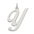 thumbnail image 2 of 925 Sterling Silver Large Fancy Script Initial Y Charm Pendant, 2 of 3