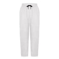 thumbnail image 7 of Lenpel Women's Plus Size Corduroy Pants Elastic High Waisted Drawstring Tapered Leg Loose Comfy Trousers Warm Casual Pants(White,5X-Large), 7 of 7