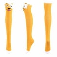 thumbnail image 2 of Xfvqtps Women Thigh High Socks Cute Cartoon Animals Pattern Over the Knee Party Cotton Stockings Yellow, 2 of 5