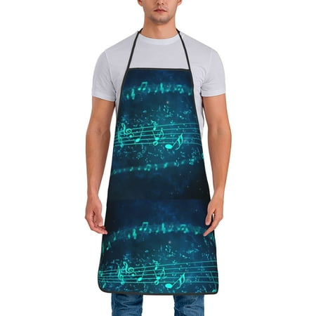 

Kitchen Aprons Music Background Apron For Cooking Painting Bbq Grilling Baking
