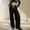 Black, variant on Riecok Jogging Pants for Women Wide Leg High Waist Drawstring Straight Leg Solid Color Workout Lounge Trousers with Pockets