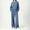 thumbnail image 5 of QQZ Wide Leg Pants 2 Piece Outfit For Women, Workout Sets For Women, Long Sleeve Top And Palazzo Pants Casual Tracksuit, 5 of 6