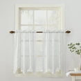 thumbnail image 4 of No. 918 Quinn Floral Lace Sheer Rod Pocket Kitchen Curtains, 58"x24", White, 4 of 6