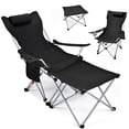 thumbnail image 1 of Chaise de Camping Inclinable 3 en 1, Chaise Longue de Camping Extérieure avec Dossier Réglable pour Adultes, Chaise Pliante et Table d'Appoint, Coussin Amovible, 1 of 8