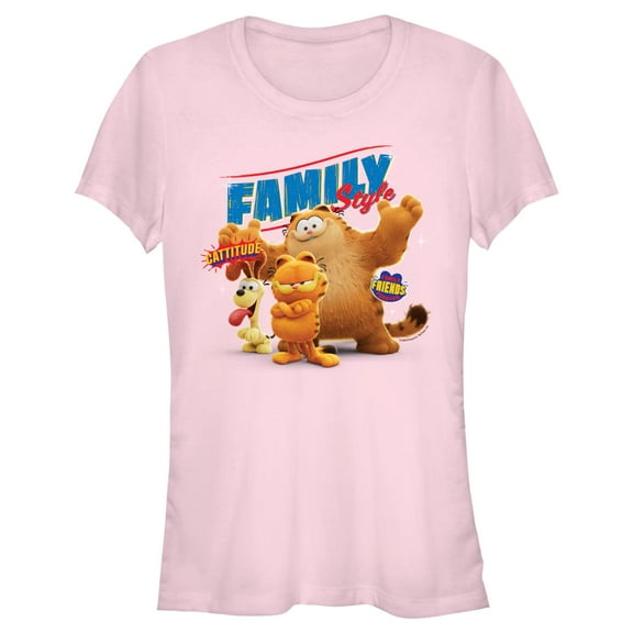 Junior's The Garfield Movie Family Style Graphic T-Shirt