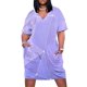thumbnail image 1 of Vestido holgado de pared púrpura para mujer ropa femenina con bolsillos 2 0, 1 of 6
