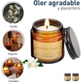 thumbnail image 3 of Velas Aromaticas Decorativas Bluelander,  Set de 6 Olor Vainilla, Campanilla, Lavanda, Rosas, Cítricos y Jazmín, 3 of 4
