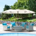 thumbnail image 3 of Aoodor Parasol de Patio Double Face de 15 Pi pour l'Extérieur avec Base et Support Couleur Beige, 3 of 9