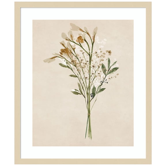 Amanti Art Vintage Dried Flower Bunch II Wood Framed Wall Art Print