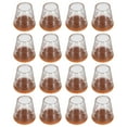 thumbnail image 1 of Protectores de piso para patas de silla, paquete de 16, tapas de patas de silla de silicona de 23mm (transparente), 1 of 7