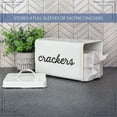 thumbnail image 4 of AuldHome Design Rustic White Cracker Tin; Square Enamelware Classic Cracker Canister, 4 of 10