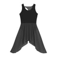 thumbnail image 4 of TiaoBug Kids Girls Lyrical Dance Dress Ballet Leotard Modern Contemporary Dancewear Black 16, 4 of 5