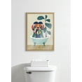 thumbnail image 5 of Blake Mid Century Modern Lion in Bathtub 18 in x 24 in Framed Painting Art Prints, by Kate and Laurel, 5 of 6